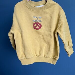 Zara Kids Yellow Sweatshirt with Pretzel Design
